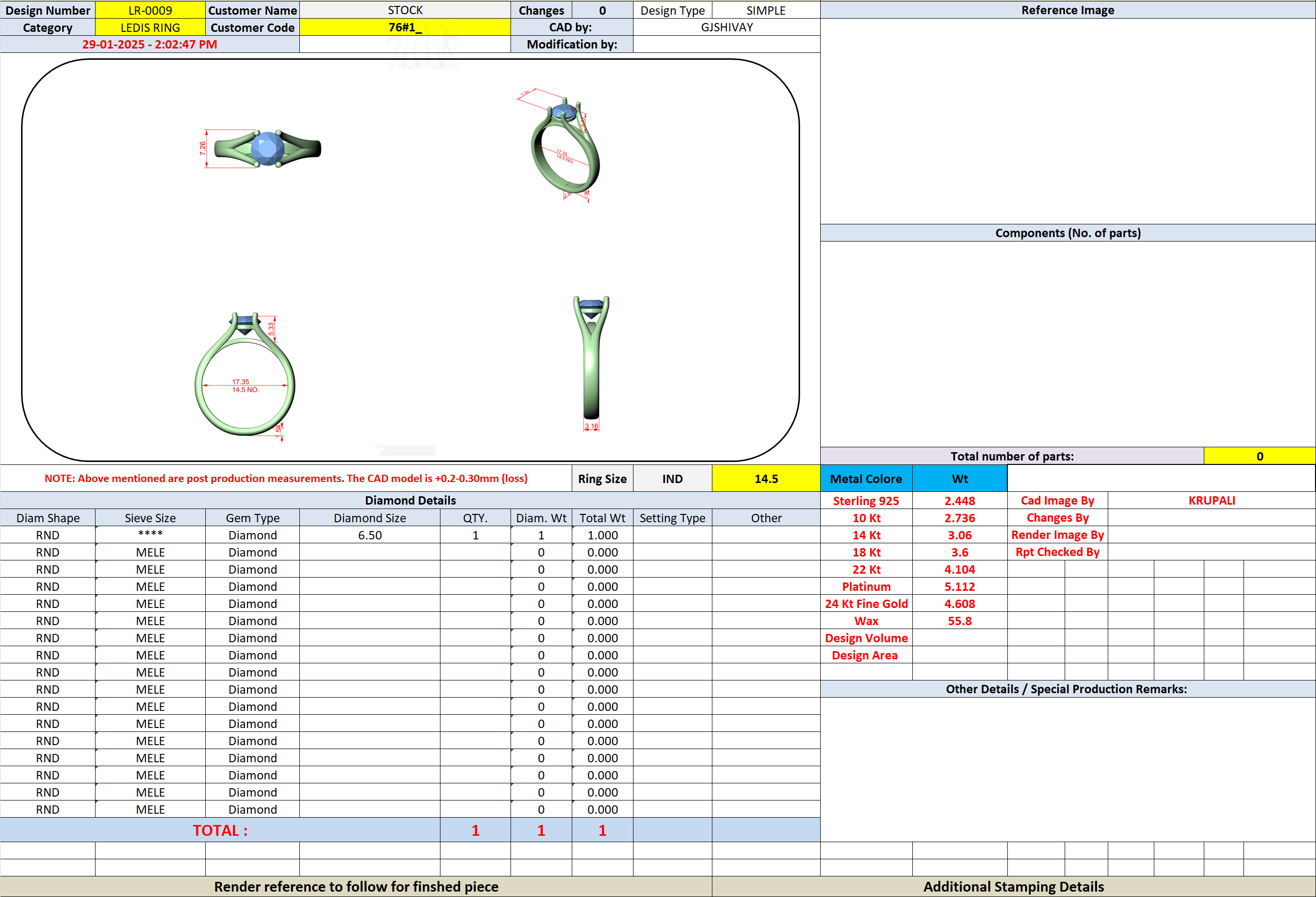 CAD file screenshot — Round Trellis Split-Shank Solitaire Ring