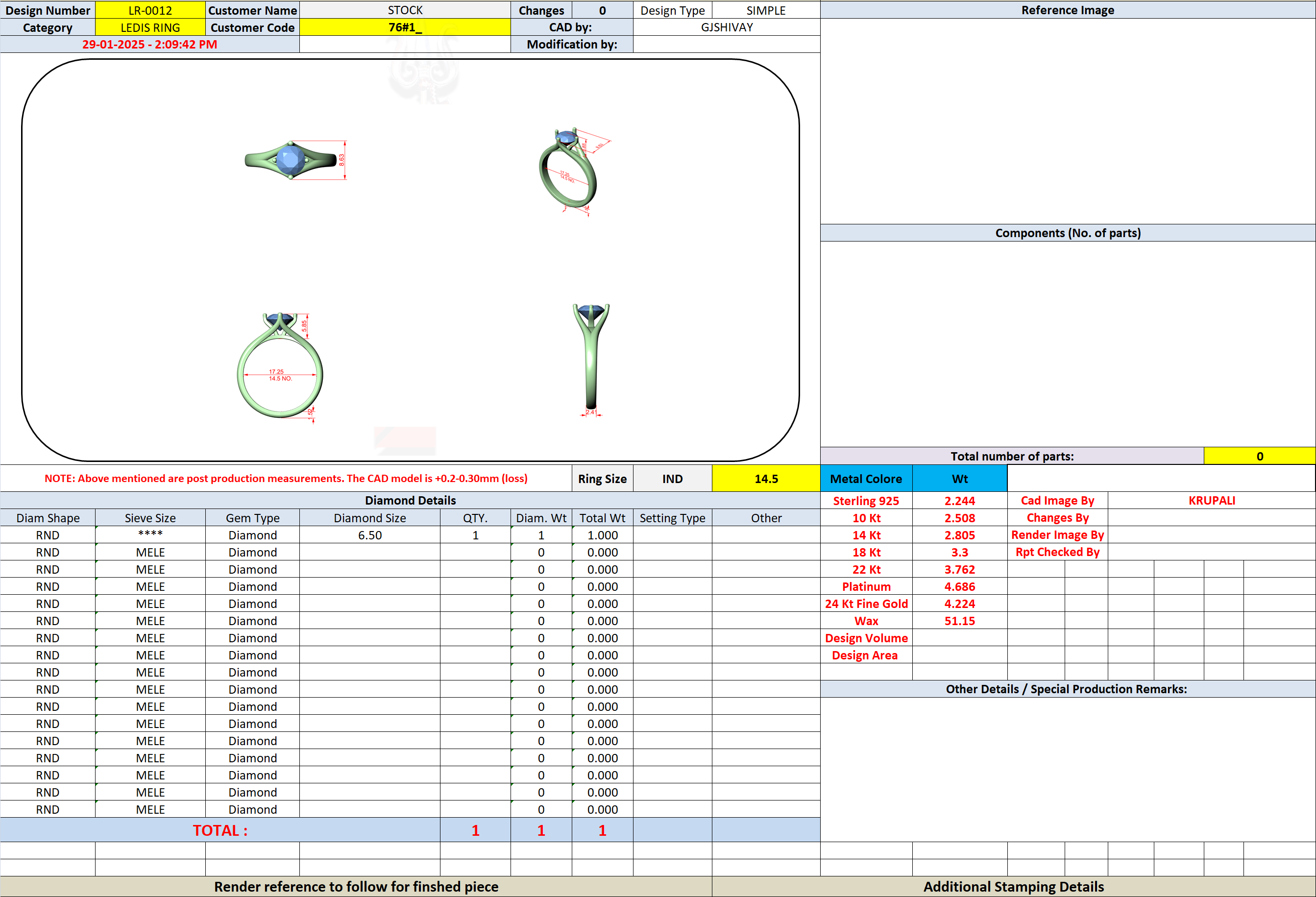 CAD file screenshot — Round Crossover Split-Shank Solitaire Ring