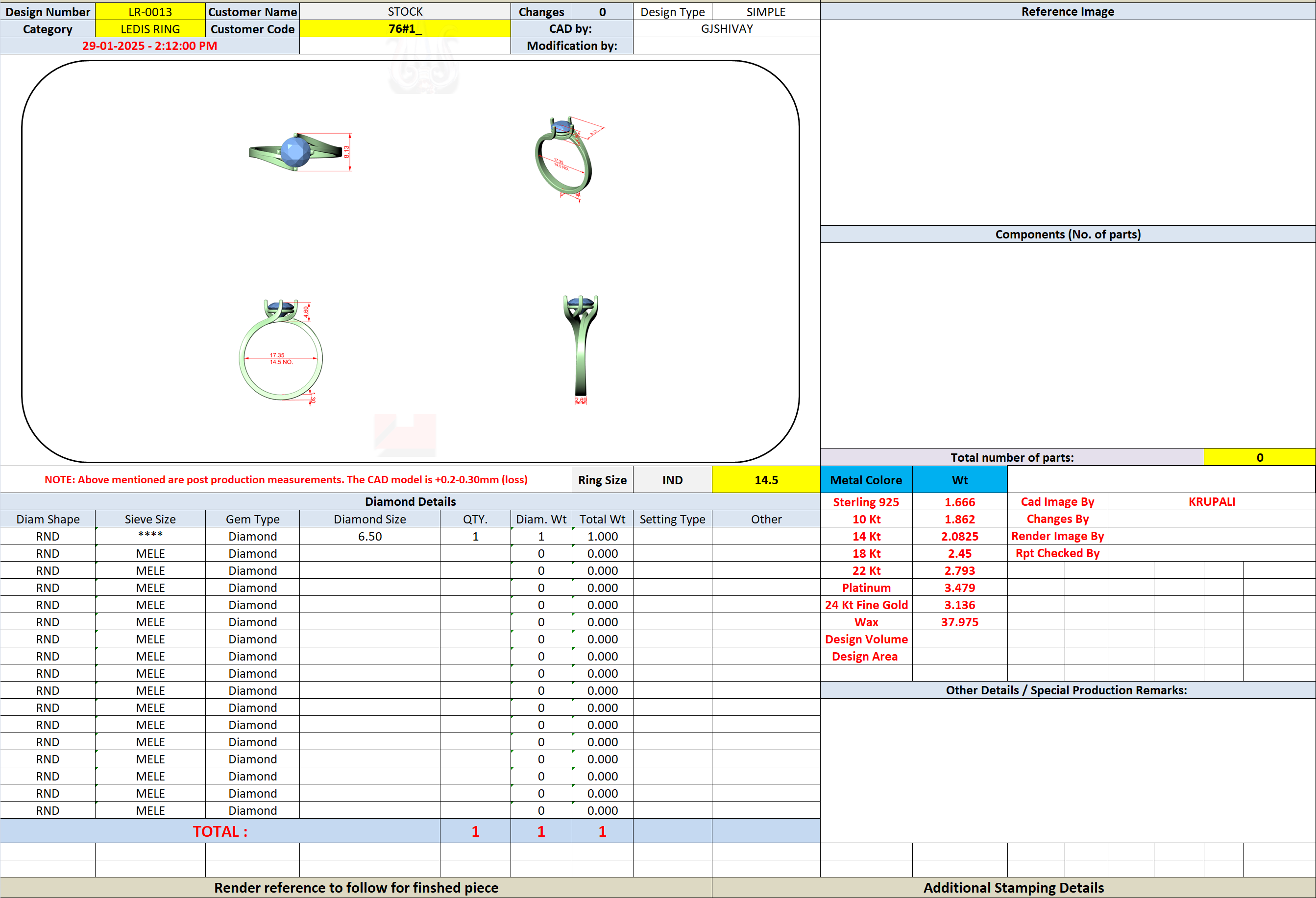 CAD file screenshot — Round Bypass-Swirl Solitaire Ring