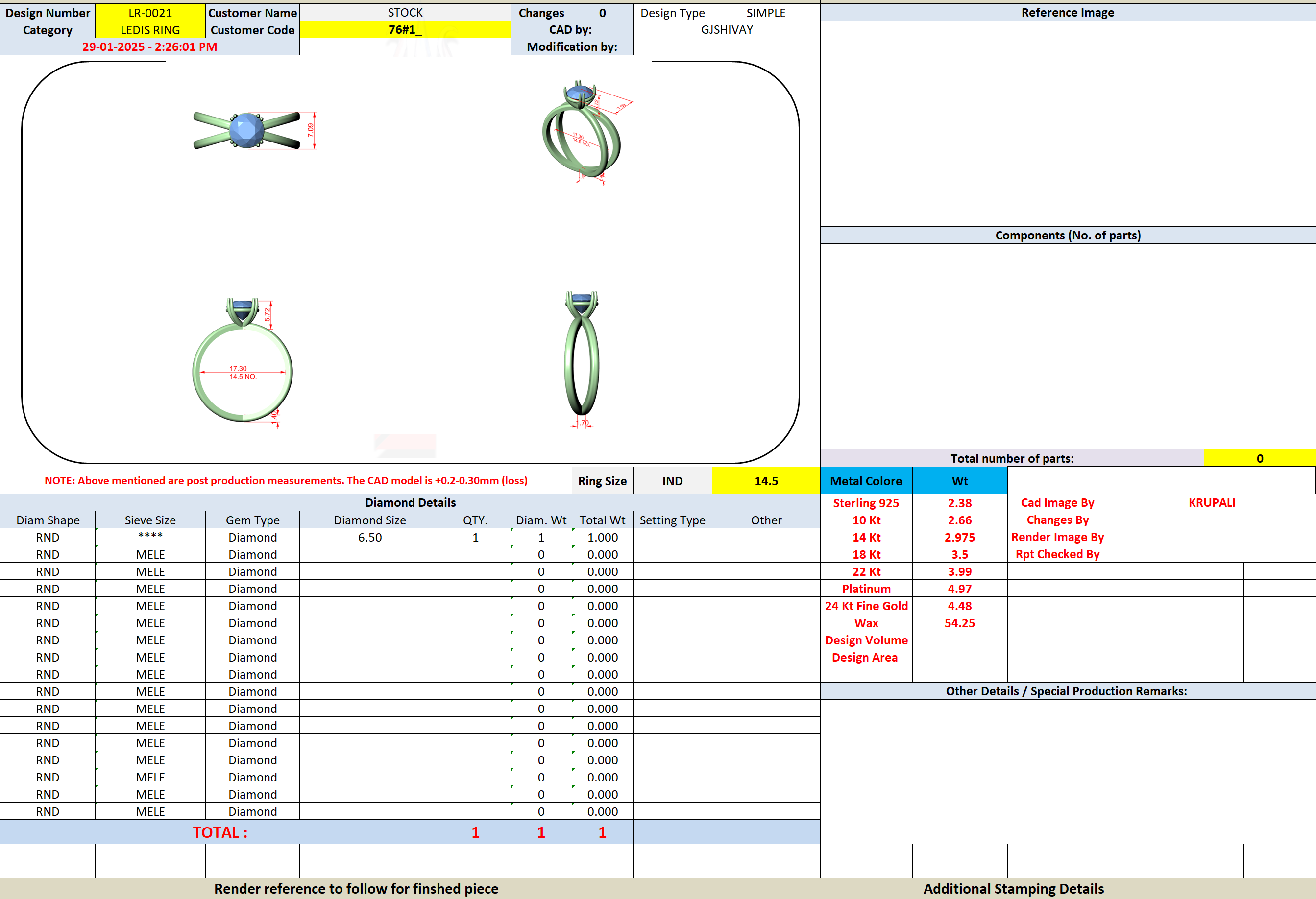 CAD file screenshot — Round Crisscross Double-Shank Solitaire Ring