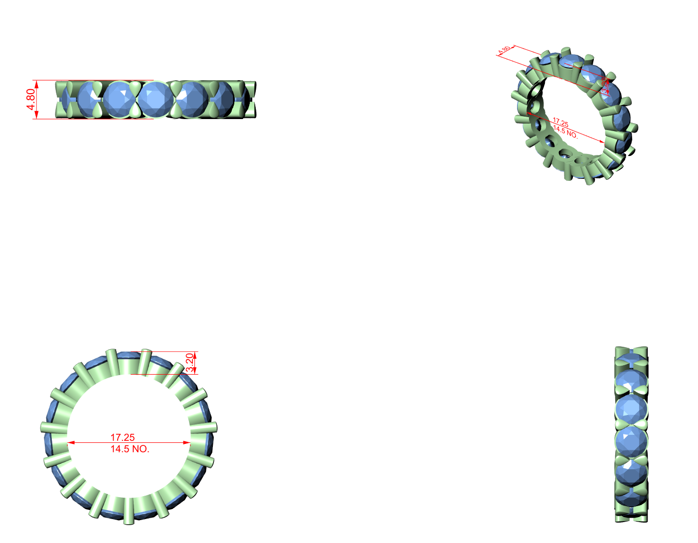 CAD file screenshot — Round Shared-Prong Eternity Band
