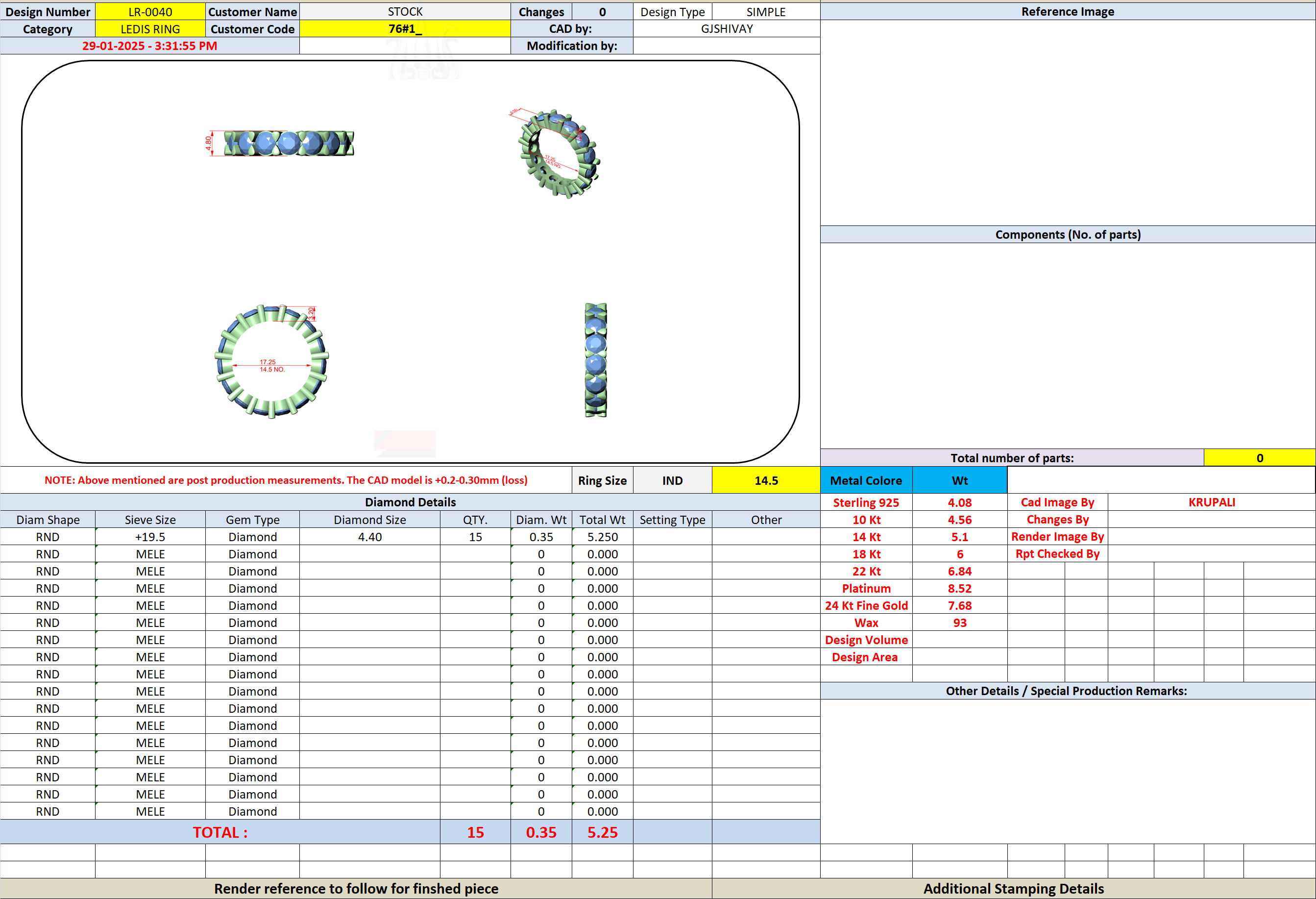 CAD file screenshot — Round Shared-Prong Eternity Band