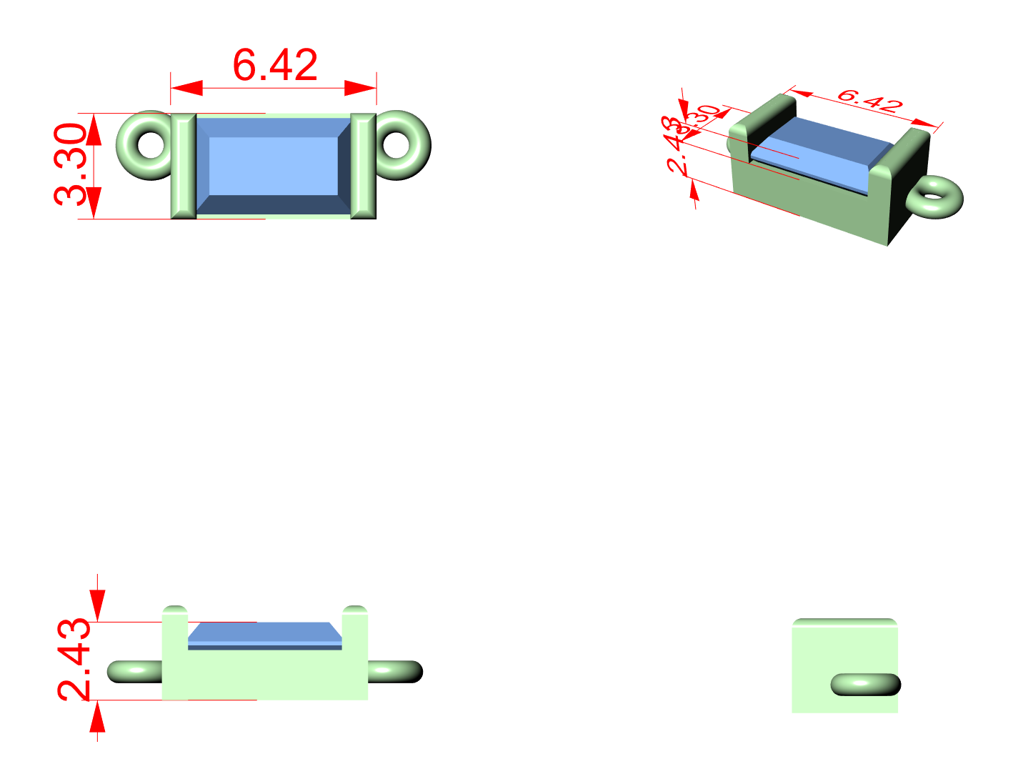 CAD file screenshot — East-West Baguette Bar Solitaire Pendant
