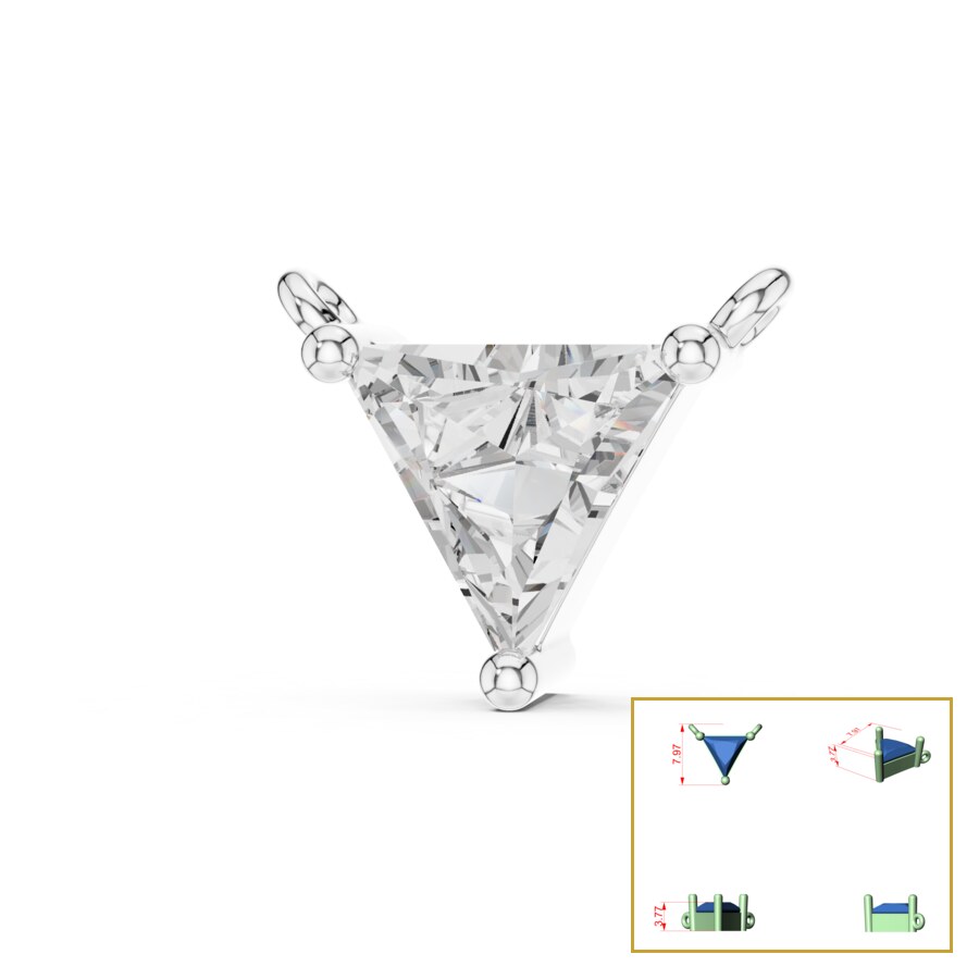Trillion-Cut Prong Solitaire Pendant